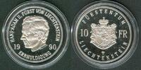 Liechtenstein 10 Fr Erbhuldigung HANS ADAM II. -