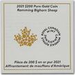 Kanada 200$ 2021 1 oz Gold Coin Ramming Bighorn Sheep FB