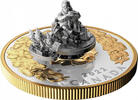 Kanada 50$ 5 oz Silver Coin Holiday Gifts - with movable 3D figures -