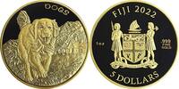 Fiji 5$ 1 oz Gold Coin Fiji Dogs -