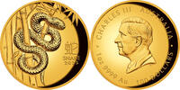 Australien 100$ 1 oz Gold Coin Lunar Series III. - Year of the Snake High Relief -