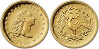 USA 1$ 1 oz Gold Coin Flowing Hair - High Relief -