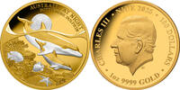 Niue 100$ 1 oz Gold Coin Australia at Night - Bottlenose Dolphin -