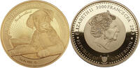 Kamerun 3000 Francs 1 oz Gold Coin World Famous Dogs - Labrador -