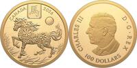 Kanada 100$ 1/2 oz Gold Coin Lunar - Year of the Horse -