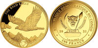 Kongo 100 Francs 2021 1 oz Gold Coin World&acute;s Wildlife - Bald Eagle ST 5300,00 EUR  + 40,00 EUR frais d'envoi