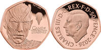 Gro&szlig;britannien 50 Pence 2026 Gold Coin Game of Thrones - Ice PP 3650,00 EUR  + 40,00 EUR frais d'envoi