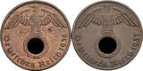 Deutsches Drittes Reich Lot 2 Stück 1 Reichspfennig 1936 A +1937 A TTB+ bis ss / SUP