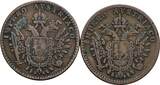Kaisertum Österreich Lot 2 Stück 3 Centesimi 1852 M, V Franz Joseph I. s / TTB
