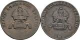 Kaisertum Österreich Lot 2 Stück 5 Centesimi 1822 M+V Franz II. (I.) 1792-1835 s / TTB-