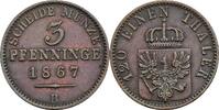 Preussen 3 Pfennige Wilhelm I. 1861-1888 -
