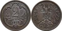 Kaisertum Österreich 2 Heller 1912 Franz Joseph I. 1848-1916 vz- 2,50 EUR prix TTC + 10,00 EUR frais d'envoi