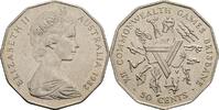 Australien 50 Cents 1982 XII. Commonwealth Games Brisbane ss/vz 2,50 EUR prix TTC + 10,00 EUR frais d'envoi
