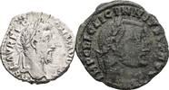 ROM Lot 2 Stk. Denare, Folles Septimius Severus 193-211, Licinius 308-324 -