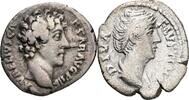 ROM, Kaiserzeit Lot 2 Stück Denare Faustina I. , Frau des Antoninus Pius 141 / Marcus Aurelius 161-180 -