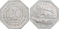 Deutschland, Nürnberg-Fürth 20 Pfennig Straßenbahnmarke / Burg -