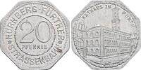 Deutschland, Nürnberg-Fürth 20 Pfennig Strassenbahnmarke / Rathaus in Fürth -