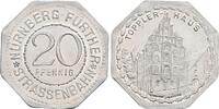 Deutschland, Nürnberg-Fürth 20 Pfennig Strassenbahnmarke / Toppler-Haus -