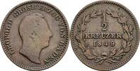 Baden 1/2 Kreuzer Carl Leopold Friedrich 1830-1852 -