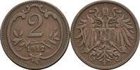 Österreich, Kaiser Franz Joseph I., 2 Heller 1912 ss 2,50 EUR prix TTC + 10,00 EUR frais d'envoi
