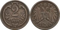 Österreich, Kaiser Franz Joseph I., 2 Heller 1912 ss 2,50 EUR prix TTC + 10,00 EUR frais d'envoi