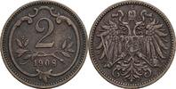 Österreich, Kaiser Franz Joseph I., 2 Heller 1908 ss 2,50 EUR prix TTC + 10,00 EUR frais d'envoi