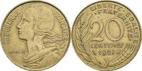 Frankreich 20 Centimes 1987 ss 2,50 EUR prix TTC + 10,00 EUR frais d'envoi