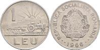 Rumänien 1 Leu 1966 ss 2,50 EUR prix TTC + 10,00 EUR frais d'envoi