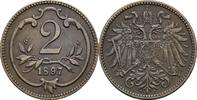 Kaisertum Österreich 2 Heller Kaiser Franz Joseph I. 1848-1916 -