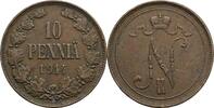 Finnland Großfürstentum (1809-1917) 10 Penniä Nikolaj II. 1894-1917 -