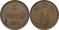 Finnland Großfürstentum (1809-1917) 5 Penniä Nikolaj II. 1894-1917 -