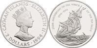 Cayman Islands, Elizabeth II. 2 Dollars 200. Jahrestag des Unterganges der Zehn Schiffe -