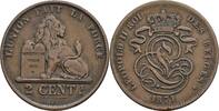 Belgien 2 Centimes Leopold II. 1865-1909 -