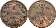 Großfürstentum Finnland 10 Penniä Nikola I. 1860-1918 -