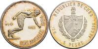 Kuba 5 Pesos Olympische Sommerspiele Los Angeles - Sprinter am Start -
