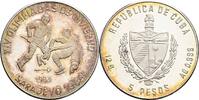 Kuba 5 Pesos Olympische Winterspiele Sarajevo 1984 - Eishockeyspieler -