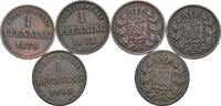 Bayern Lot 3 Stk. Kleinmünzen -
