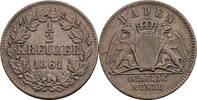 Baden 1/2 Kreuzer Großherzog Friedrich I. 1856-1907 -