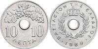 Griechenland 10 Lepta 1969 vz/stfr 2,50 EUR prix TTC + 10,00 EUR frais d'envoi