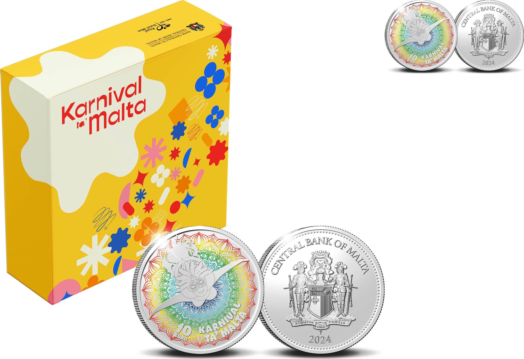 Malta 2024 10 Euro Malta Carnaval Zilver Prooflike MA Shops   Combined24856 