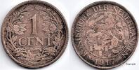 Netherlands Nederland 1917 1 Cent Wilhelmina F- -