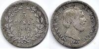 Netherlands Nederland 1850 5 Cent Willem III F met open 8 en lage 0 -