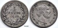 Netherlands Nederland 1850 5 Cent Willem III F met open 8 -