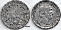 Netherlands Nederland 1850 5 Cent Willem III F met lage nul -