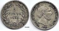 Netherlands Nederland 1855 5 Cent Willem III F+ -