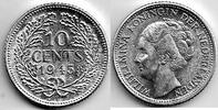 Netherlands Nederland 1945 10 Cent (E+P) Wilhelmina -