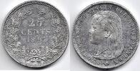 Netherlands Nederland 1897 25 Cent Wilhelmina P -