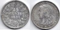 Netherlands Nederland 1897 25 Cent Wilhelmina -