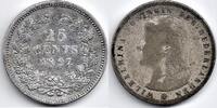 Netherlands Nederland 1897 25 Cent Wilhelmina ZG -