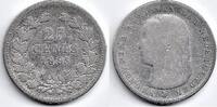 Netherlands Nederland 1895 25 Cent Wilhelmina ZG (met recht mmt) -